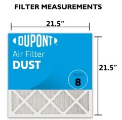 22x22x1 (21.5 X 21.5) DuPont Dust Air Filter (MERV 8) -Air Filtration Store dd22x22