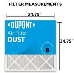 25x25x1 (24.75 X 24.75) DuPont Dust Air Filter (MERV 8) -Air Filtration Store dd25x25n