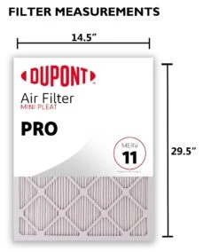 15x30x1 (14.5 X 29.5) DuPont™ Pro Air Filter (MERV 11) -Air Filtration Store dp15x30