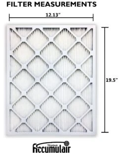 12.13x19.5x1 (Actual Size) Accumulair Titanium High Efficiency Allergen Reduction Filter -Air Filtration Store fi 12.13x19.5a