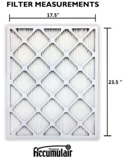 18x24x1 (17.5x23.5) Accumulair Titanium High Efficiency Allergen Reduction Filter -Air Filtration Store fi 18x24