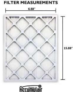 6.88x15.88x1 (Actual Size) Accumulair Titanium High Efficiency Allergen Reduction Filter 7 6.88x15.88x1 (Actual Size) Accumulair Titanium High Efficiency Allergen Reduction Filter -Air Filtration Store fi 6.88x15.88a