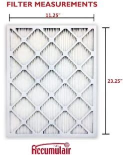11.25x23.25x1 (Actual Size) Accumulair® Ruby 1-Inch Filter (MERV 11) -Air Filtration Store fr 11.25x23.25a